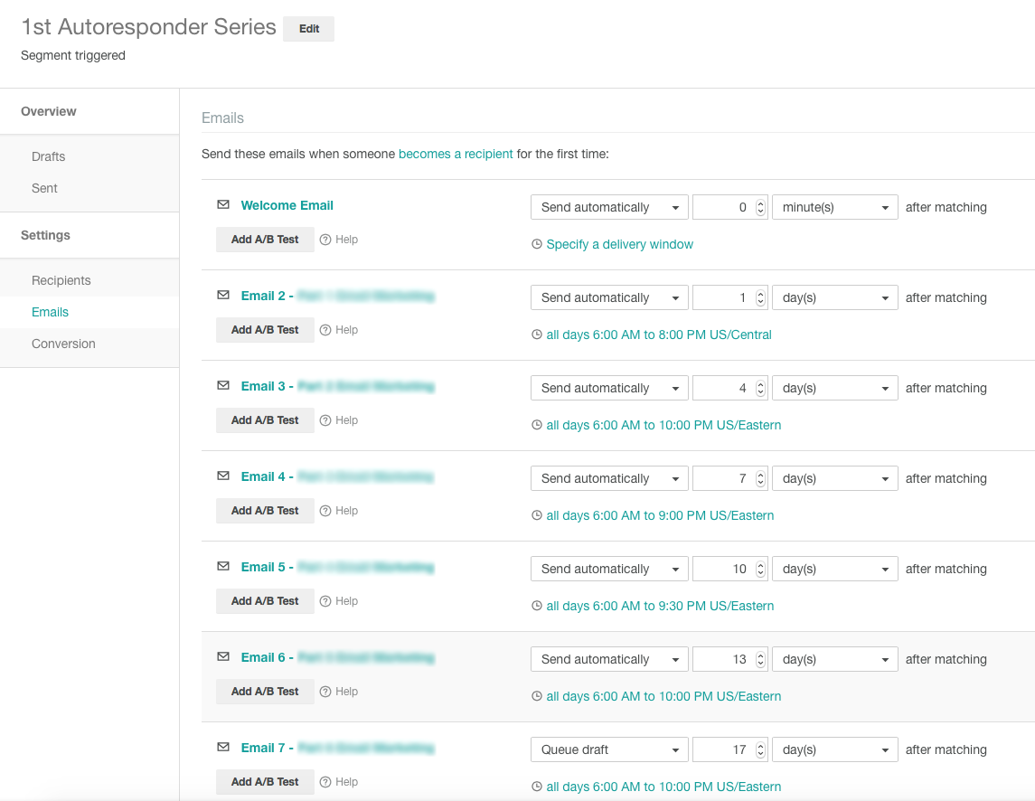 Automated Email Series